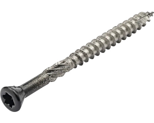 Terrassenschraube Linsensenkkopf m. I-Stern 5x50 mm Edelstahl HCP schwarz 100 Stück