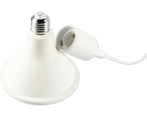 Weiße Wärmelampe mit Fassung und Kabel