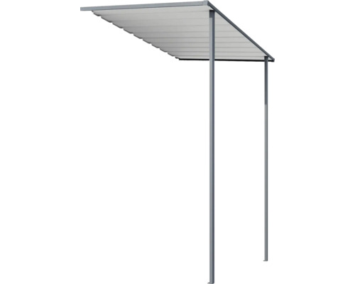 Freistehende Terrassenüberdachung aus Metall mit Lamellendach
