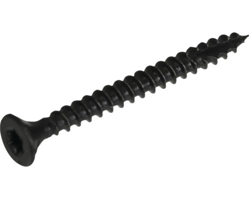 Spanplattenschraube Senkkopf m. I-Stern und Schneidkerbe 4x35 mm HCP schwarz 100 Stück
