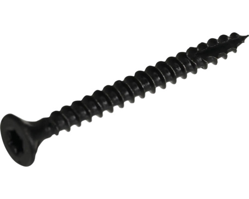 Spanplattenschraube Senkkopf m. I-Stern und Schneidkerbe 4x60 mm HCP schwarz 100 Stück