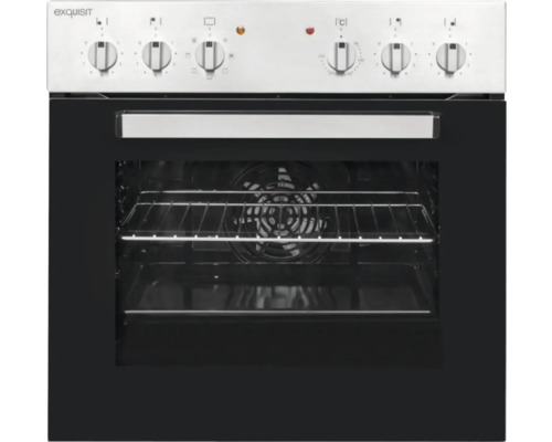 Exquisit Einbaubackofen mit Bedienknebeln und Garraum
