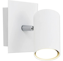 Weiße Wandleuchte mit zylindrischem Lampenkopf