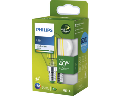 Philips LED Lampe mit E14 Sockel in Produktverpackung