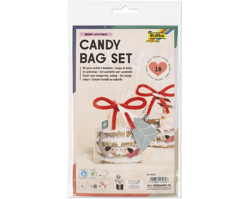 Candy Bag Set Merry Woofmas 14,5x23,5 cm 6 Tüten inkl. Zubehör