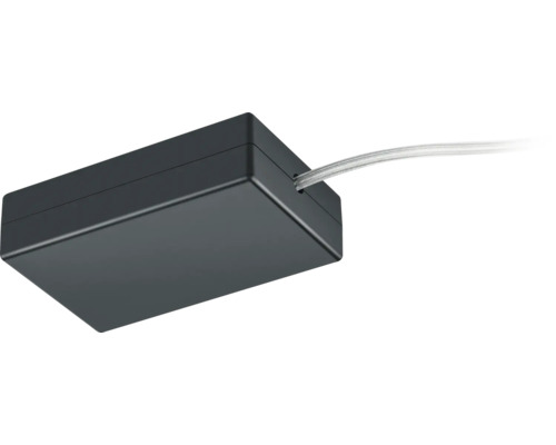 Schwarzer LED Trafo mit Kabel