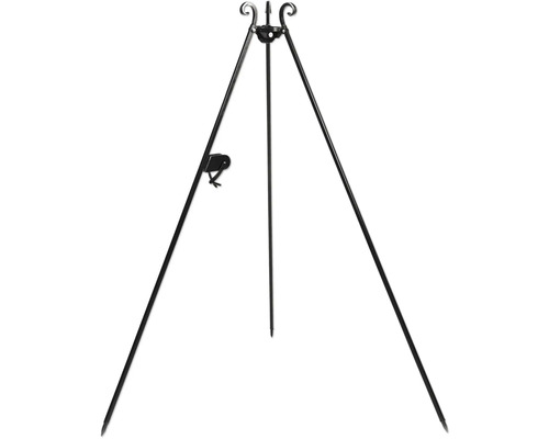 Holzkohlegrill Dreibein mit Kurbel Cook King 180 cm schwarz