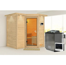 Sauna mit Saunaofen und Steuerung
