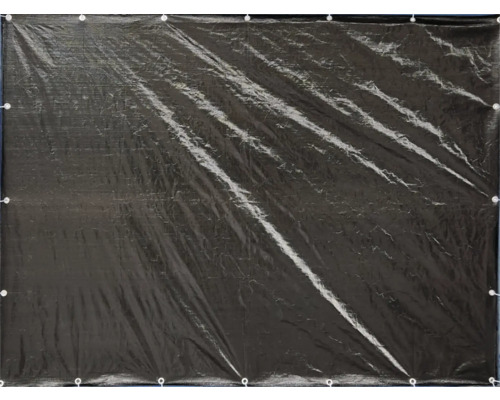 Schwarze Plane mit Ösen