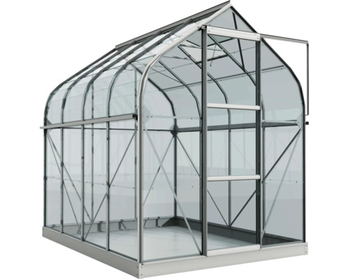 Gewächshaus mit Rahmen und transparenten Paneelen