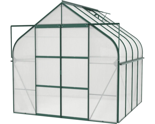 Gewächshaus mit geöffneter Tür