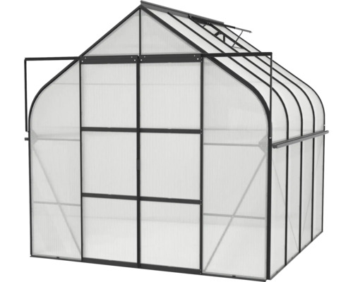 Gewächshaus mit Aluminiumrahmen und Polycarbonatplatten