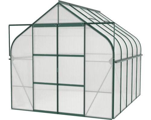 Gewächshaus mit Polycarbonatplatten und Stahlrahmen