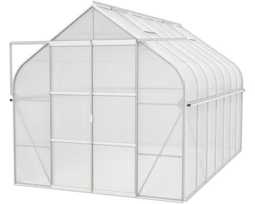 Gewächshaus mit geöffneter Tür