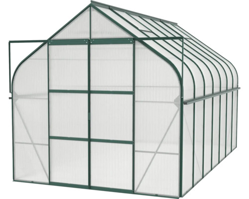 Gewächshaus mit Polycarbonatplatten und Rahmen