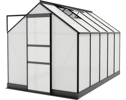 Gewächshaus mit geöffneter Tür