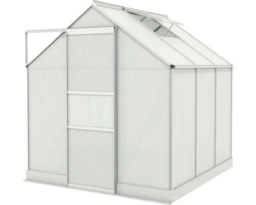Gewächshaus mit Schiebetür und Dachfenster für den Garten