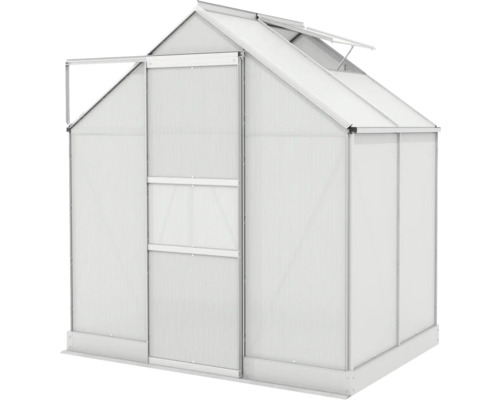 Gewächshaus mit Schiebetür und Dachfenster für den Garten