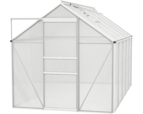 Gewächshaus mit geöffneter Tür