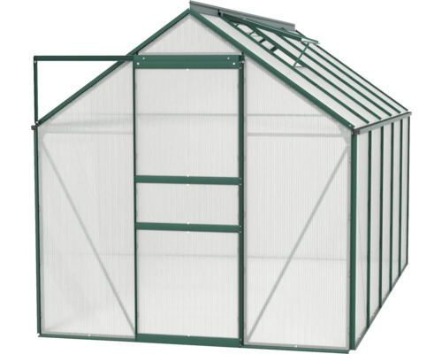 Gewächshaus mit geöffneter Tür