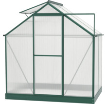 Gewächshaus mit Polycarbonatplatten und Dachfenster