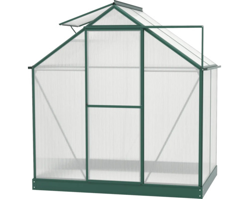 Gewächshaus mit Polycarbonatplatten und Dachfenster