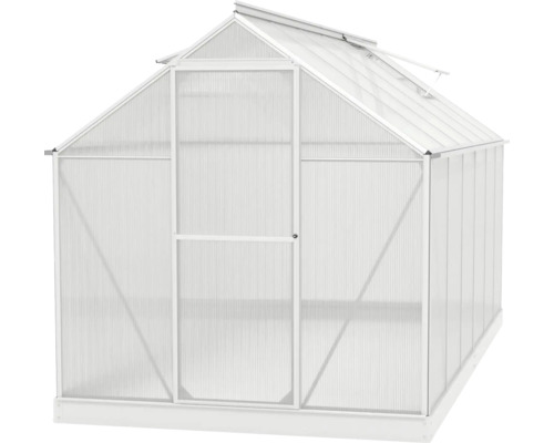 Gewächshaus mit Tür und Dachfenster