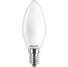 Philips Logo auf einer LED-Lampe in Kerzenform mit E14-Sockel