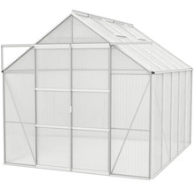 Gewächshaus mit Polycarbonatplatten und Tür