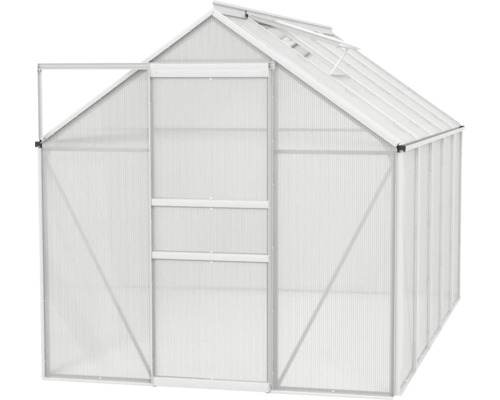 Gewächshaus mit geöffneter Tür