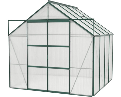 Gewächshaus mit Polycarbonatplatten und Rahmen