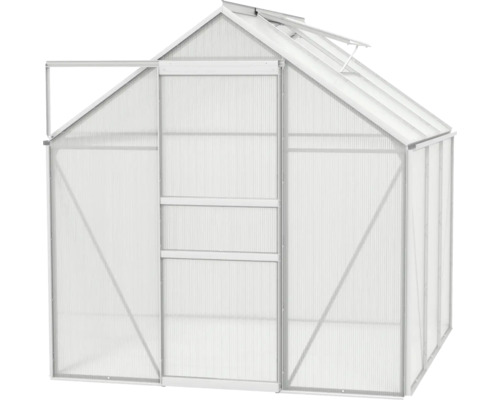 Gewächshaus mit geöffneter Tür