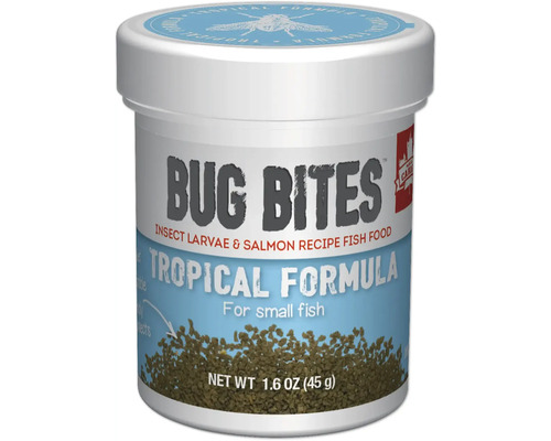 Granulatfutter Aquarium Fluval Bug Bites Tropische Fische S-L 45 g Mikrogranulat für Süßwasserfische mit hohem Insektenanteil Granulatfutter Aquarium Fluval Bug Bites Tropische Fische S-L 45 g Mikrogranulat für Süßwasserfische mit hohem Insektenanteil