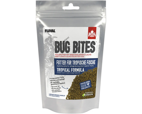 Granulatfutter Aquarium Fluval Bug Bites Tropische Fische M-L 125 g Granulat für Süßwasserfische mit hohem Insektenanteil Granulatfutter Aquarium Fluval Bug Bites Tropische Fische M-L 125 g Granulat für Süßwasserfische mit hohem Insektenanteil