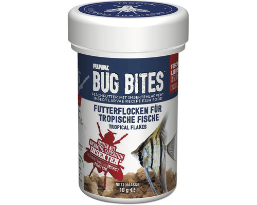 Flockenfutter Aquarium Fluval Bug Bites Tropical Flakes 100 ml für tropische Fische mit hohem Insektenanteil Flockenfutter Aquarium Fluval Bug Bites Tropical Flakes 100 ml für tropische Fische mit hohem Insektenanteil