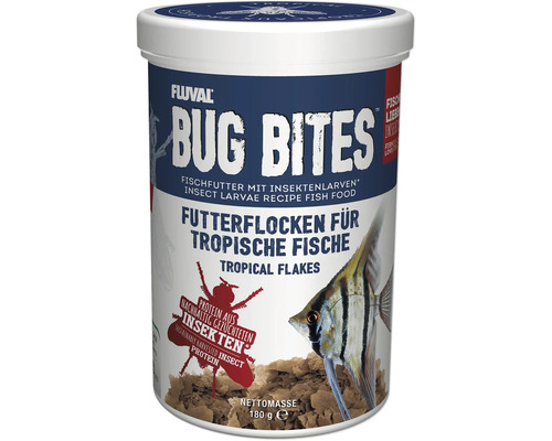 Flockenfutter Aquarium Fluval Bug Bites Tropical Flakes 1000 ml Futterflocken für tropische Fische mit hohem Insektenanteil Flockenfutter Aquarium Fluval Bug Bites Tropical Flakes 1000 ml Futterflocken für tropische Fische mit hohem Insektenanteil