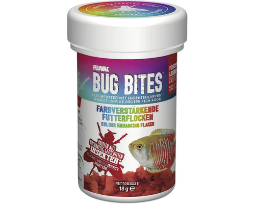 Trockenfutter Aquarium Fluval Bug Bites Colour Enhancing Flakes 100 ml farbverstärkende Futterflocken mit hohem Insektenanteil Trockenfutter Aquarium Fluval Bug Bites Colour Enhancing Flakes 100 ml farbverstärkende Futterflocken mit hohem Insektenanteil