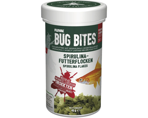 Flockenfutter Aquarium Fluval Bug Bites Spirulina Flakes 250 ml Spirulina Futterflocken mit hohem Insektenanteil Flockenfutter Aquarium Fluval Bug Bites Spirulina Flakes 250 ml Spirulina Futterflocken mit hohem Insektenanteil