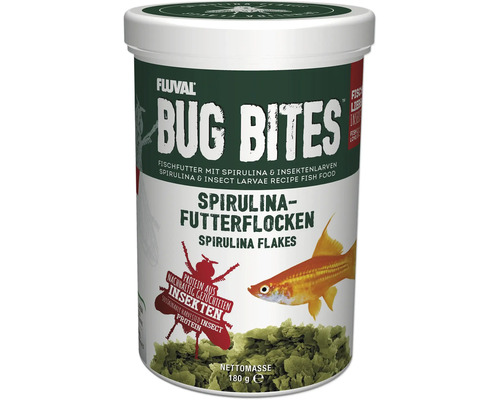 Flockenfutter Aquarium Fluval Bug Bites Spirulina Flakes 1000 ml Spirulina Futterflocken mit hohem Insektenanteil Flockenfutter Aquarium Fluval Bug Bites Spirulina Flakes 1000 ml Spirulina Futterflocken mit hohem Insektenanteil
