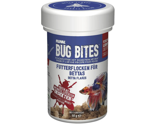 Trockenfutter Aquarium Fluval Bug Bites Betta Color 100 ml Futterflocken für Bettas mit hohem Insektenanteil Trockenfutter Aquarium Fluval Bug Bites Betta Color 100 ml Futterflocken für Bettas mit hohem Insektenanteil