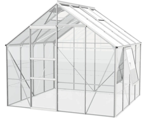 Gewächshaus mit Schiebetür und Kippfenster