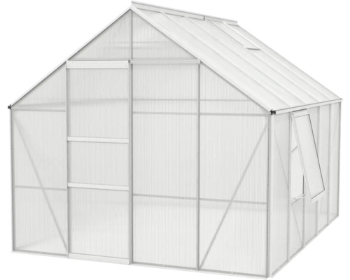 Gewächshaus mit Giebeldach und Fenster