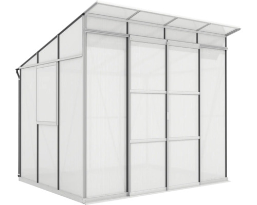 Gewächshaus mit Schiebefenster und Schiebetür