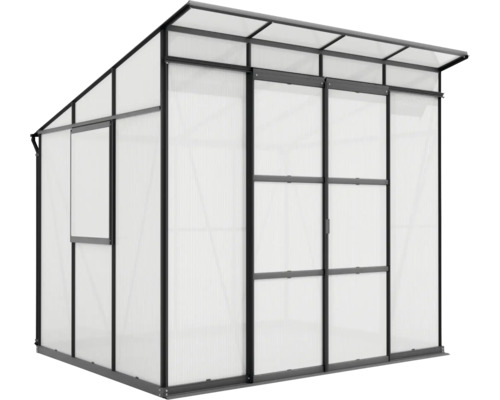 Gewächshaus mit Schiebetür und Fenster