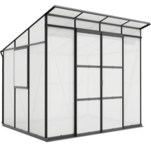 Gewächshaus Vitavia Playa 7600 Hohlkammerplatten 6 mm mit Fundamentrahmen 258x291,6 cm schwarz