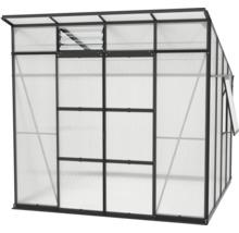 Gewächshaus Vitavia Playa 7600 Hohlkammerplatten 6 mm mit Fundamentrahmen 258x291,6 cm schwarz