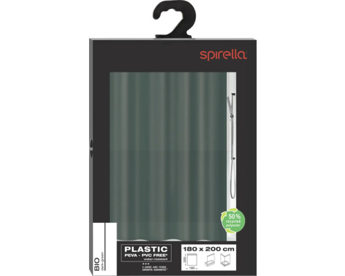 Spirella Duschvorhang in Verpackung, Größe 180x200 cm