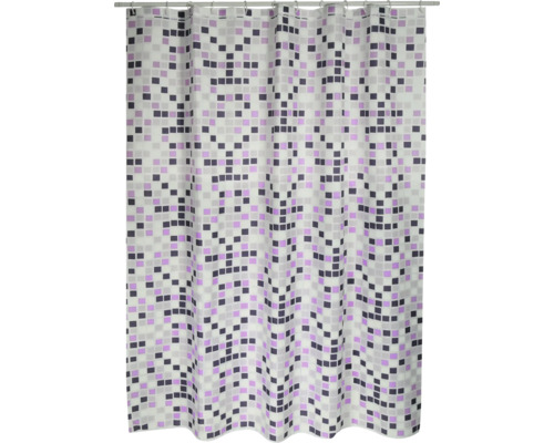 Duschvorhang mit quadratischem Muster