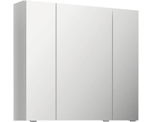 Jungborn Spiegelschrank VENTITRE 80 x 17 x 70,3 cm weiß glanz 3-türig J850.098050 Weißer Spiegelschrank mit drei Türen für das Badezimmer