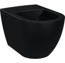 Wand-WC VitrA Mia Tiefspüler ohne Spülrand schwarz matt mit antibakterieller VitrA Hygiene Glasur + VitrA Clean ohne WC-Sitz 7510B483-0075